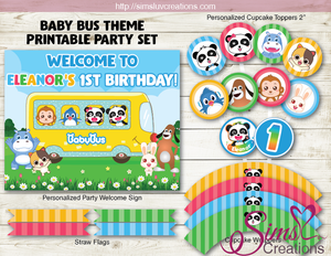 BABYBUS PARTY DECORATION KIT | BABY PANDA PARTY PRINTABLES