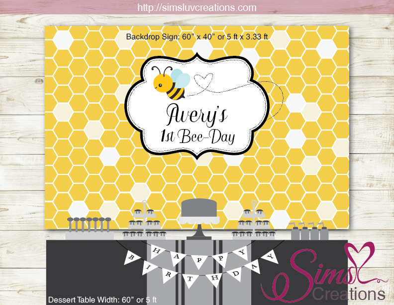 Bee 1st Birthday Party Decorations - HAPPY 1st Bee Day Banner, Monthly  Photo Banner, Bee Balloons, Tablecloth, Cake Toppers, ONE Table  Centerpieces