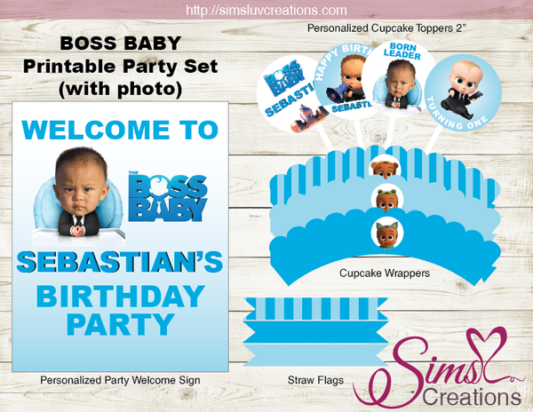 BOSS BABY PARTY PRINTABLES KIT | BOSS BABY BIRTHDAY DECORATION KIT