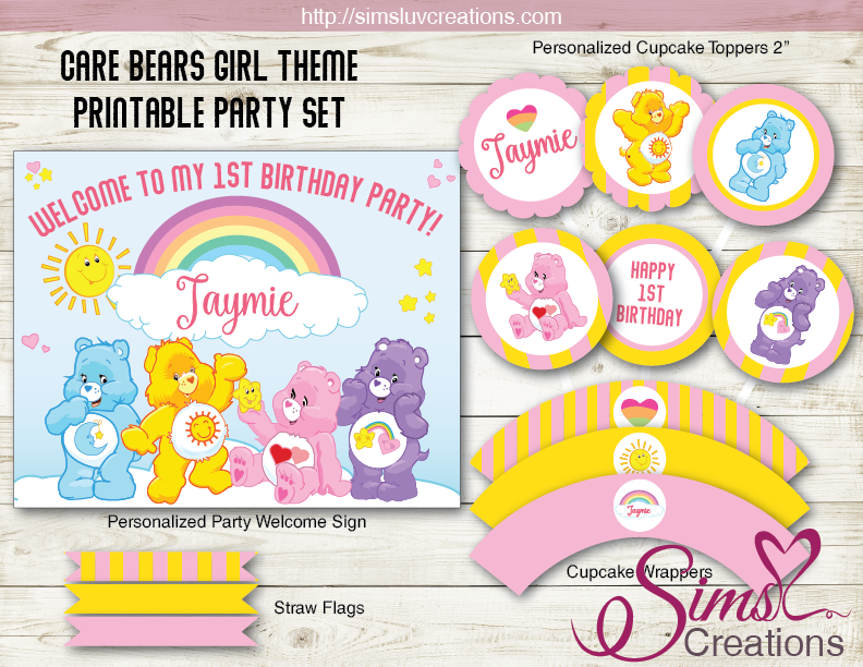 Care Bears Party Supplies SVG Shirt Care Bear Decor banner Birthday Gi