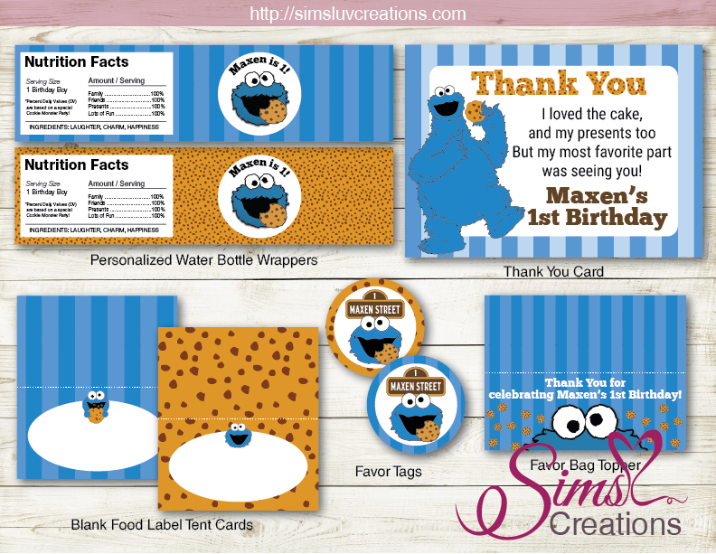 Cookie Monster Sesame street Birthday Party Ideas, Photo 1 of 28