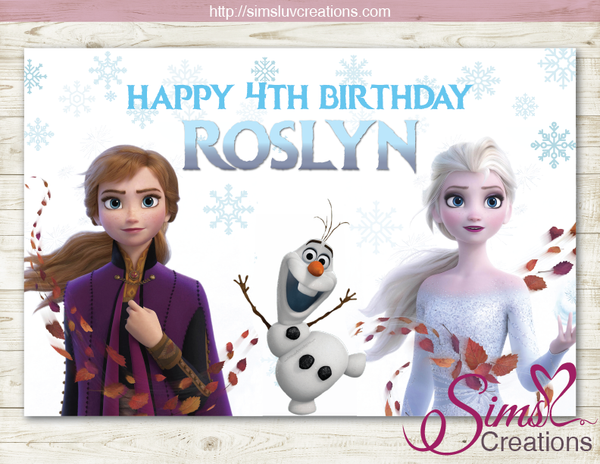 FROZEN II PRINTABLE BACKDROP BANNER | FROZEN 2 BIRTHDAY PARTY POSTER