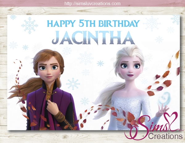 FROZEN II PRINTABLE BACKDROP BANNER | FROZEN 2 BIRTHDAY PARTY POSTER