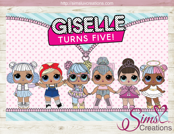 LOL SURPRISE PRINTABLE BACKDROP BANNER | BIRTHDAY BACKDROP