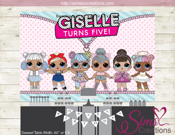 LOL SURPRISE PRINTABLE BACKDROP BANNER | BIRTHDAY BACKDROP