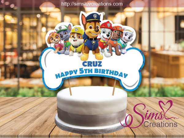 PAW PATROL BIRTHDAY CAKE TOPPER | CAKE CENTERPIECE | CAKE DECORATIONS