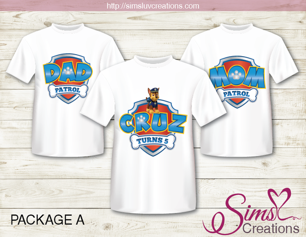 PAW PATROL T-SHIRT IRON ON TRANSFER | DIGITAL FILE FOR PAW PATROL T-SHIRTS