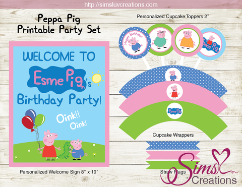 PEPPA PIG PARTY DECORATION KIT | PEPPA PIG PARTY PRINTABLES