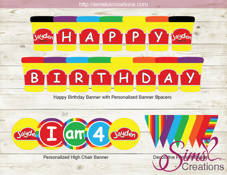 PLAYDOH BIRTHDAY PRINTABLE INVITATION  PLAY DOUGH PARTY INVITATION – Sims  Luv Creations