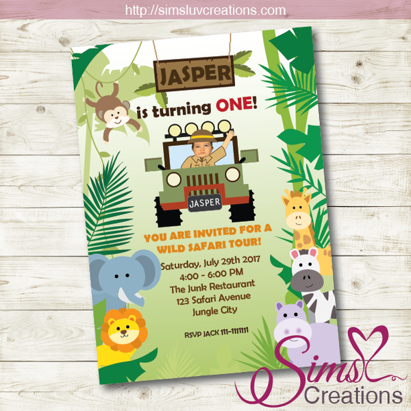 SAFARI BIRTHDAY INVITATION | JUNGLE PARTY INVITATION