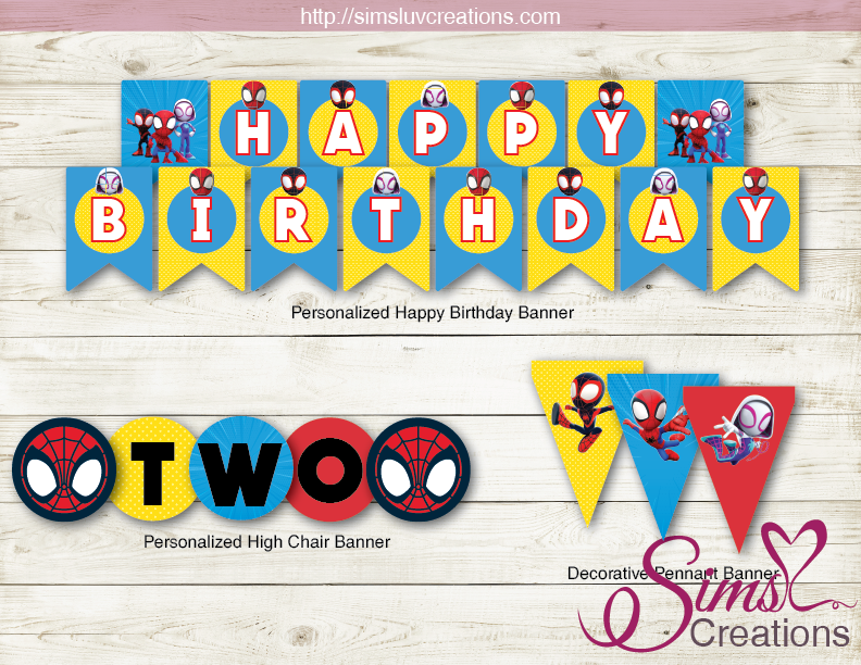 SPIDERMAN BIRTHDAY PARTY DECORATION KIT  MARVEL SUPERHEROES SPIDER-MA –  Sims Luv Creations