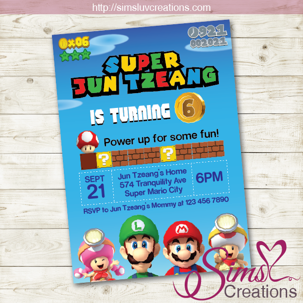 Free Printable Mario Invitation Template – FR…