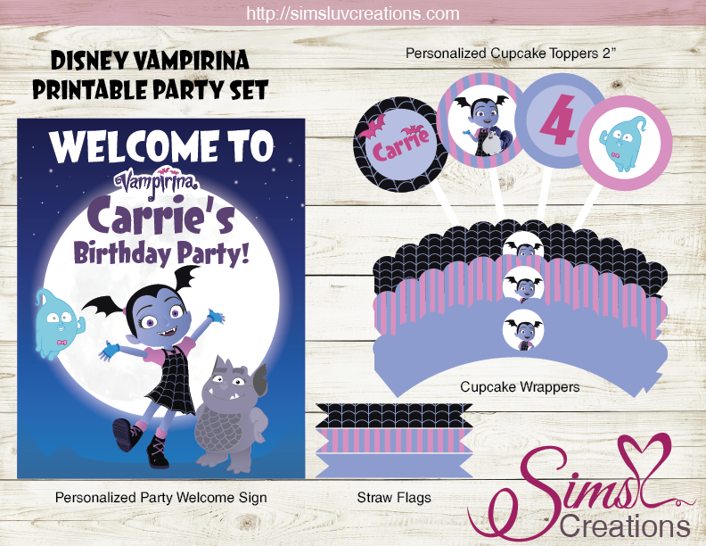 VAMPIRINA PARTY DECORATION KIT VAMPIRINA BIRTHDAY PRINTABLES