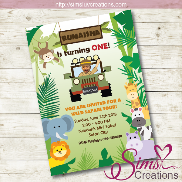 SAFARI BIRTHDAY INVITATION | JUNGLE PARTY INVITATION
