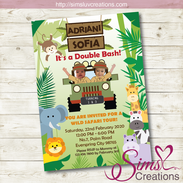 SAFARI BIRTHDAY INVITATION | JUNGLE PARTY INVITATION