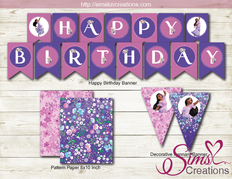 encanto-isabela-theme-party-supplies-party-printables-decoration-kit-sims-luv-creations for Encanto Birthday Banner Printable Free ENCANTO ISABELA THEME PARTY SUPPLIES | PARTY PRINTABLES DECORATION KIT – Sims Luv Creations for Encanto Birthday Banner Printable Free