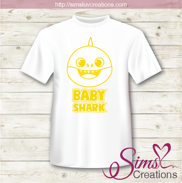 BABY SHARK FAMILY IRON ON TRANSFER | DIGITAL FILE FOR BABY SHARK T-SHIRTS