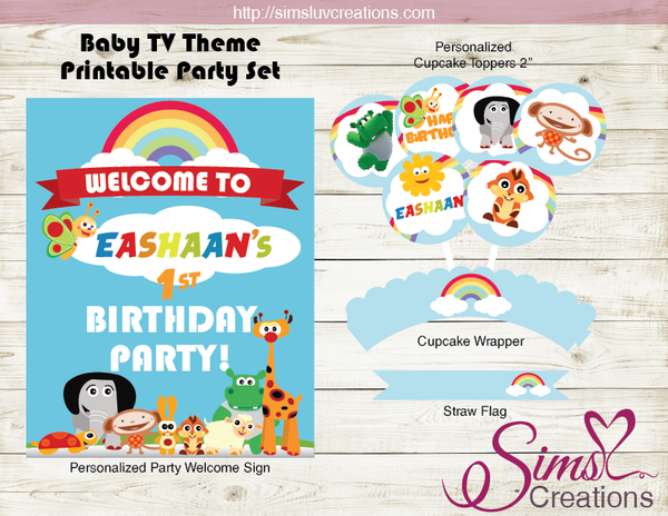 BABY TV PARTY KIT | BABY TV PARTY PRINTABLES