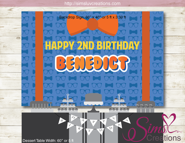 BLIPPI PARTY PRINTABLE BACKDROP BANNER | BIRTHDAY BACKDROP