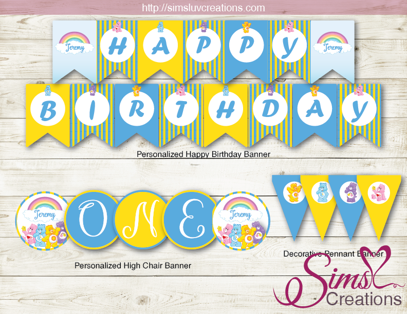 Care Bears Party Supplies and Printable Games for Birthday Parties