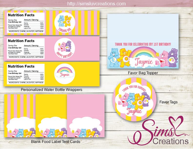 CARE BEARS THEME PARTY SUPPLIES | CAREBEARS PARTY PRINTABLES DECORATIO – Sims Luv Creations care-bears-theme-party-supplies-carebears-party-printables-decoratio-sims-luv-creations