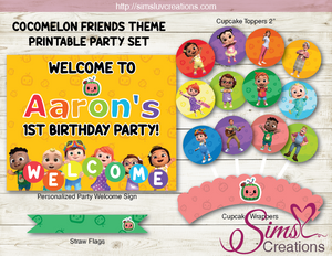 COCOMELON BIRTHDAY PARTY DECORATION KIT | PARTY PRINTABLE SUPPLIES