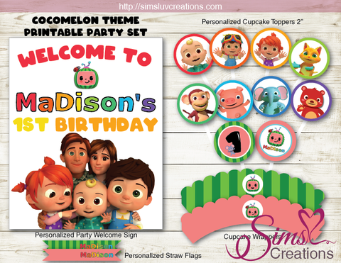 COCOMELON BIRTHDAY PARTY DECORATION KIT | PARTY PRINTABLES