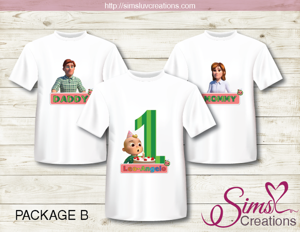 COCOMELON FAMILY T SHIRT IRON ON TRANSFER | DIGITAL FILE FOR COCOMELON T-SHIRTS