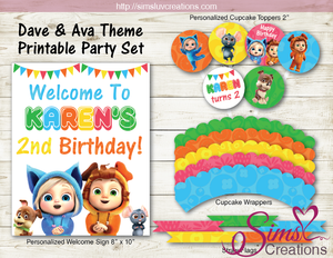 DAVE & AVA PARTY DECORATION SUPPLIES KIT | PARTY PRINTABLES