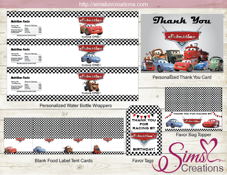 DISNEY CARS BIRTHDAY DECORATION KIT | PARTY PRINTABLES – Sims Luv Creations disney-cars-birthday-decoration-kit-party-printables-sims-luv-creations