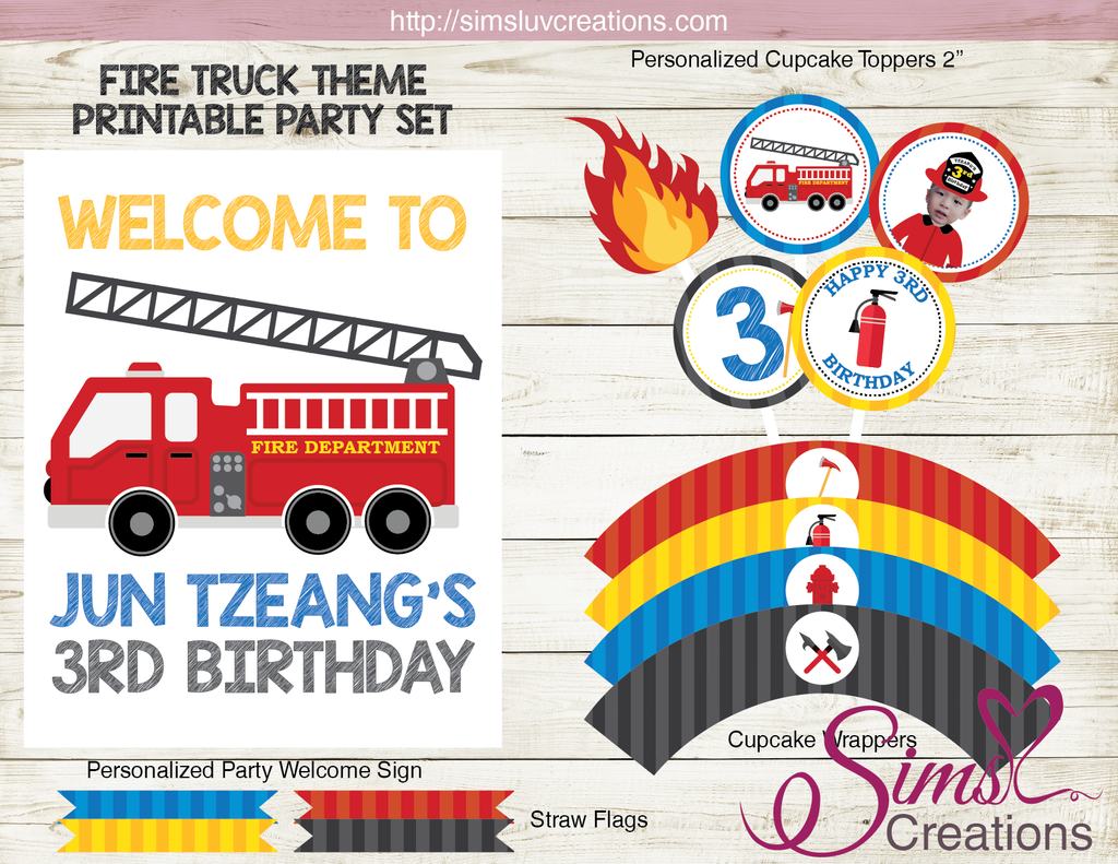 fire-truck-party-printables-kit-firefighter-birthday-party-supplies-sims-luv-creations for Firefighter Birthday Party Free Printables FIRE TRUCK PARTY PRINTABLES KIT | FIREFIGHTER BIRTHDAY PARTY SUPPLIES – Sims Luv Creations for Firefighter Birthday Party Free Printables