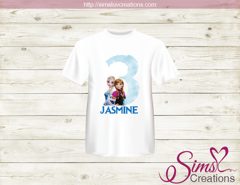 FROZEN PARTY PRINTABLE T-SHIRT IRON ON TRANSFER | DIGITAL IMAGE FOR FROZEN BIRTHDAY T-SHIRTS