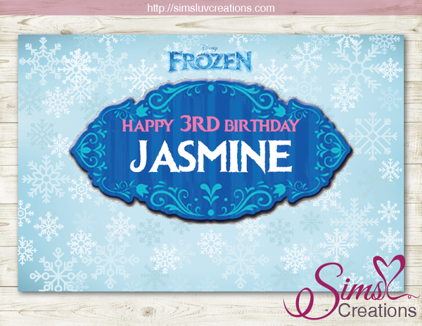 FROZEN PRINTABLE BACKDROP BANNER | FROZEN BIRTHDAY PARTY POSTER