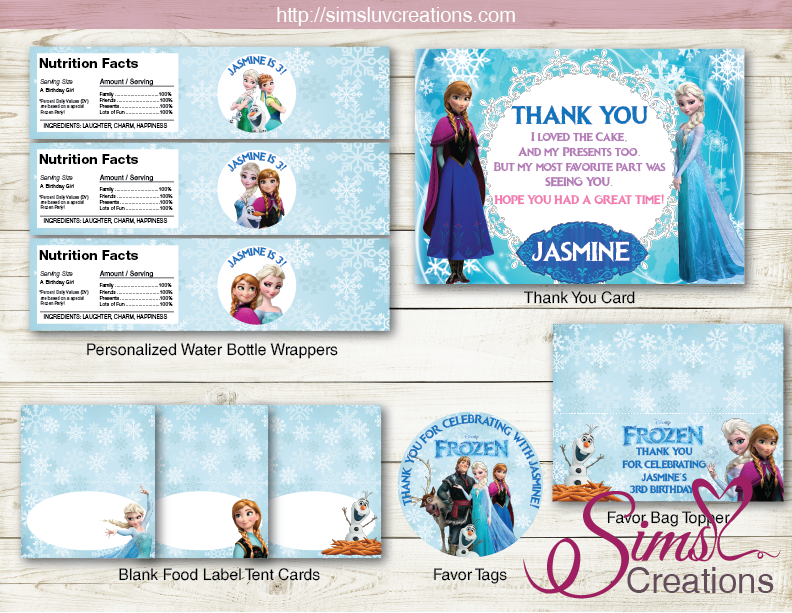 FROZEN PARTY KIT | ELSA ANNA BIRTHDAY DECORATION PRINTABLES – Sims Luv Creations frozen-party-kit-elsa-anna-birthday-decoration-printables-sims-luv-creations