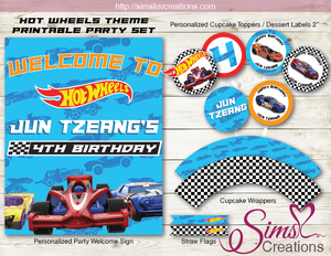 Race Car Birthday Decorations Hot Wheels Party Supplies Racing Cake Topper  Acrylic Cupcake Decor Boy Birthday Gifts - AliExpress