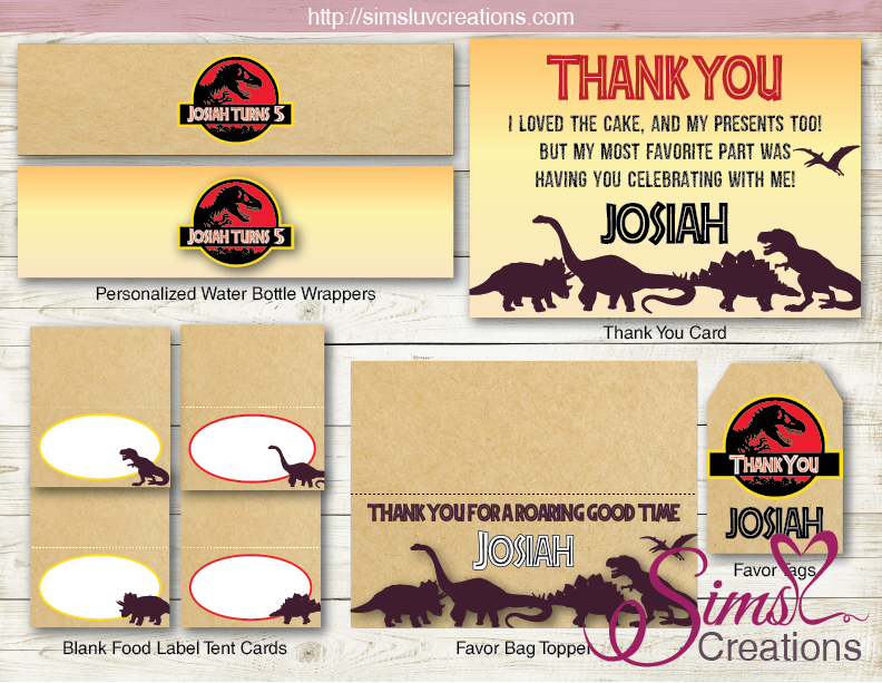 JURASSIC WORLD BIRTHDAY PARTY DECORATION KIT | DINOSAUR SILHOUETTE PAR – Sims Luv Creations jurassic-world-birthday-party-decoration-kit-dinosaur-silhouette-par-sims-luv-creations