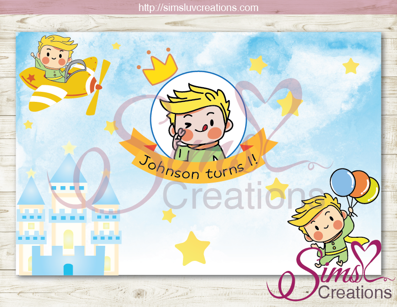 LITTLE PRINCE PARTY BACKDROP BANNER | BIRTHDAY BACKDROP