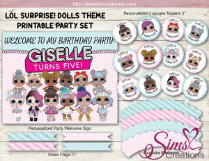 LOL SURPRISE! DOLLS BIRTHDAY PARTY DECORATION KIT | PARTY PRINTABLES