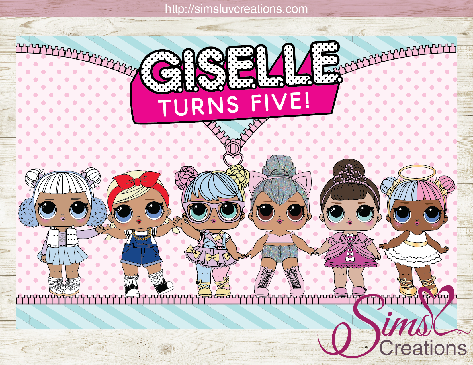 LOL SURPRISE PRINTABLE BACKDROP BANNER BIRTHDAY BACKDROP Sims