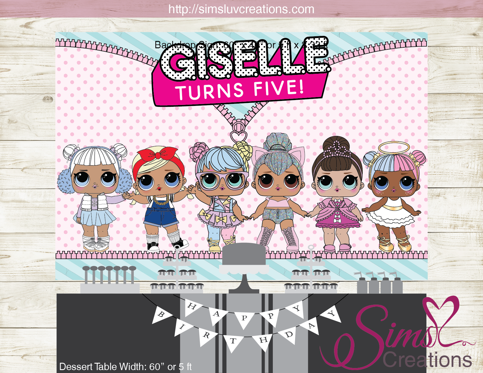 LOL SURPRISE PRINTABLE BACKDROP BANNER | BIRTHDAY BACKDROP – Sims Luv Creations for Free Printable Lol Dolls Background