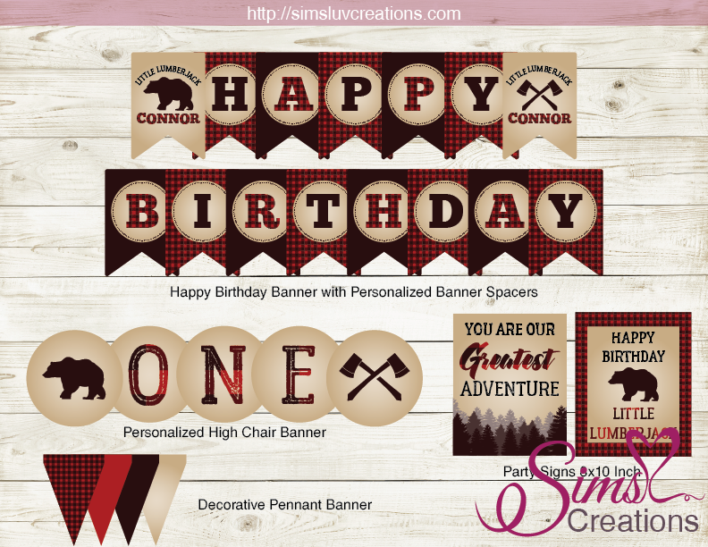 LUMBERJACK BIRTHDAY PARTY KIT | LITTLE LUMBERJACK PARTY PRINTABLES – Sims Luv Creations lumberjack-birthday-party-kit-little-lumberjack-party-printables-sims-luv-creations