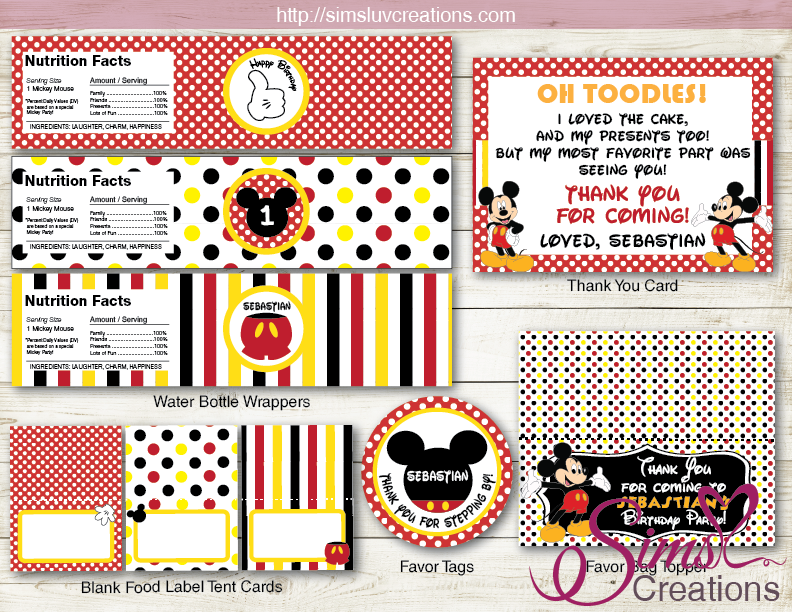 mickey-mouse-theme-party-supplies-disney-party-printables-decoration-sims-luv-creations for Free Printable Mickey Mouse Food Labels MICKEY MOUSE THEME PARTY SUPPLIES | DISNEY PARTY PRINTABLES DECORATION – Sims Luv Creations for Free Printable Mickey Mouse Food Labels