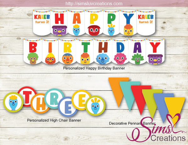 SUPER SIMPLE SONGS BIRTHDAY PARTY DECORATION KIT | PARTY PRINTABLES