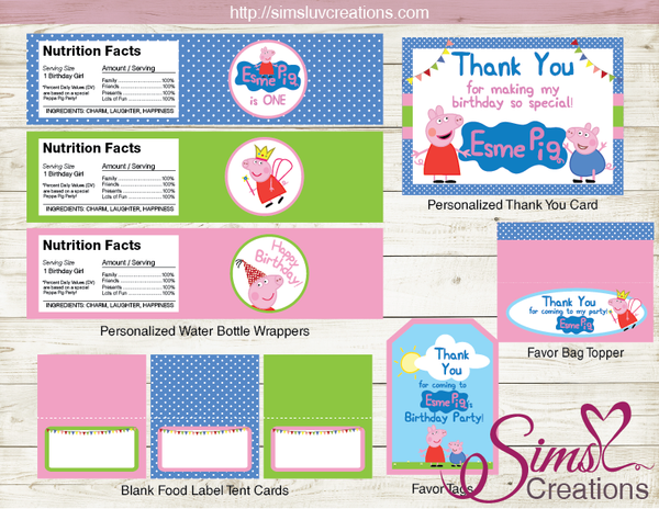PEPPA PIG PARTY DECORATION KIT | PEPPA PIG PARTY PRINTABLES