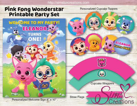 PINKFONG WONDERSTAR PARTY KIT | PINK FONG PARTY PRINTABLES