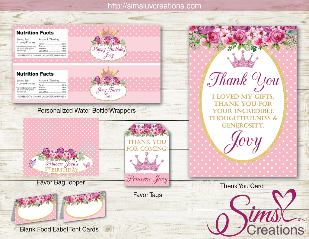 pink-princess-theme-party-printables-kit-floral-princess-royal-party-sims-luv-creations for Free Printable Princess Party Food Labels PINK PRINCESS THEME PARTY PRINTABLES KIT | FLORAL PRINCESS ROYAL PARTY – Sims Luv Creations for Free Printable Princess Party Food Labels