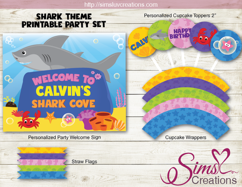 SHARK PARTY SUPPLIES | UNDER THE SEA PARTY PRINTABLES