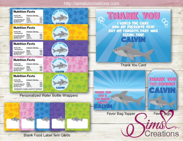 SHARK PARTY SUPPLIES | UNDER THE SEA PARTY PRINTABLES