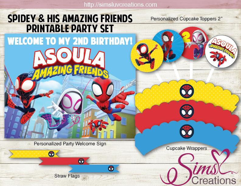 SPIDEY AND HIS AMAZING FRIENDS PARTY KIT | PARTY PRINTABLES