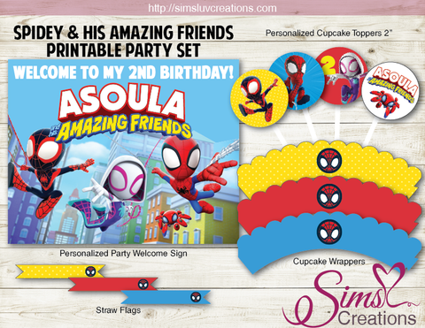 SPIDEY AND HIS AMAZING FRIENDS PARTY KIT | PARTY PRINTABLES